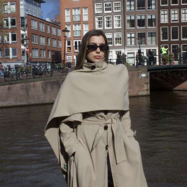 Double layered trench coat